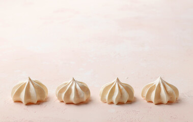freshly baked meringue cookies
