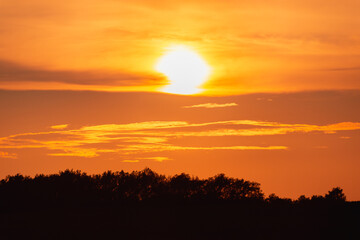 The sunset is as red as outside Mannheim.