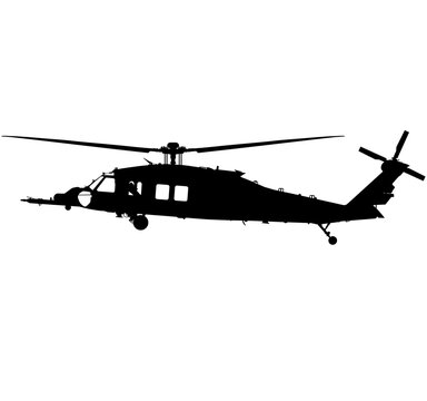 US Air Force Army Military Aircraft Fight And Transport Helicopter Flying HH / UH 60G Black Hawk, Pave Hawk Helicopter Aircraft. 