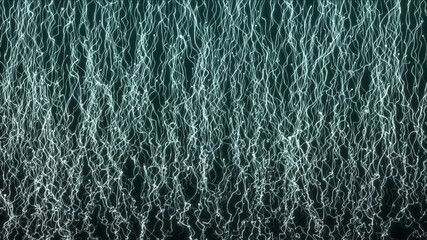 Flowing abstract shine glowing particles with trail. Spider web