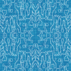 Seamless bright blue blueprint pattern for textile and print. High quality illustration. Technical engineering blue-print draft design. Graphic motif for background, wallpaper, or surface design print