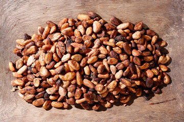 cocoa beans and fruits - Theobroma cacao L. image, close-up image