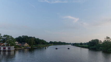Fototapeta na wymiar The Vecht river on a summer evening