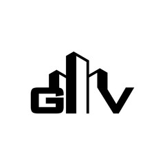 GV Initials letter Building Construction Real Estate logo