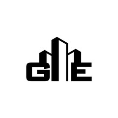 GE Initials letter Building Construction Real Estate logo