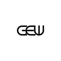 gew letter original monogram logo design