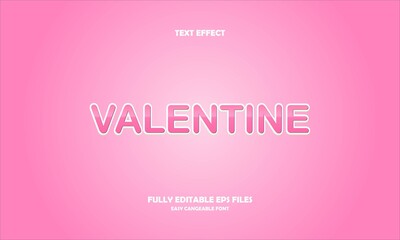 valentine style editable text effect