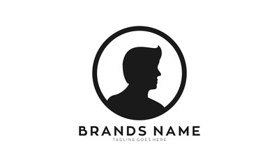 Man simple vector logo