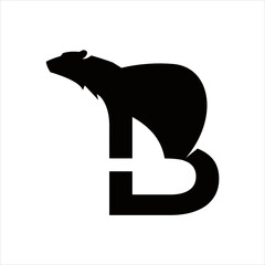 vector creative simple b bear logo
