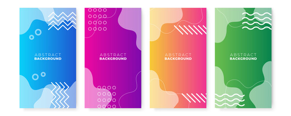 Big set of bright vector colorful watercolor background for poster, brochure or flyer