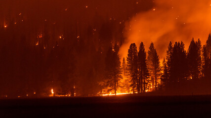 Klamath National Forest burns in wildfire in California