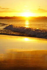 sunset on the beach