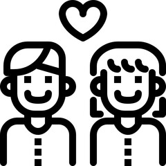 couple outline icon