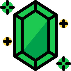 jewel color outline icon