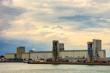 Grain Silos on St Lawrence River, Quebec City, Canada