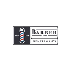 Vector of Barbershop vintage Logo template on isolated white background