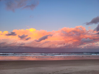 Beach sunset at Tweed Coast
