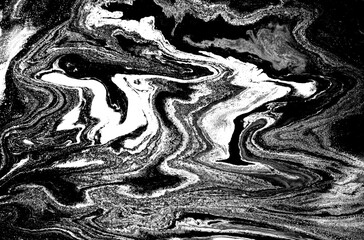 Black and white abstract marble liquid background