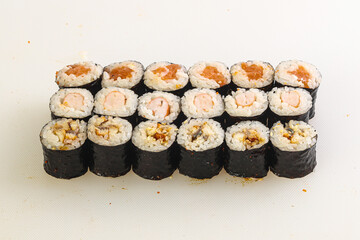 Japanese sushi and roll set