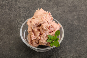 Liver pate in the bowl