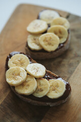 bananas cookies on a bread