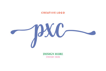 Obraz premium PXC lettering logo is simple, easy to understand and authoritative
