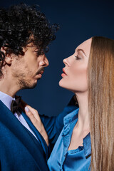 lovers look at each other