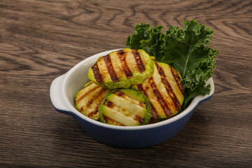 Vegan cuisine Grilled zucchini slices