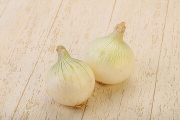 White ripe sweet onion vegetable