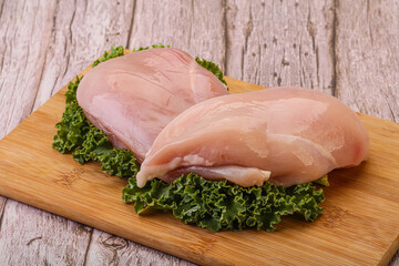 Raw chicken breast for cooking