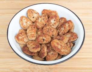 Delicious homemade cutlet - made of meat and bread