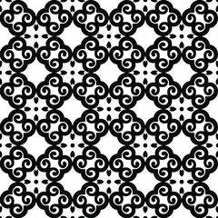 floral seamless pattern background.Geometric ornament for wallpapers and backgrounds. Black and white 

pattern. 
