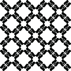 Naklejka premium floral seamless pattern background.Geometric ornament for wallpapers and backgrounds. Black and whitepattern. 