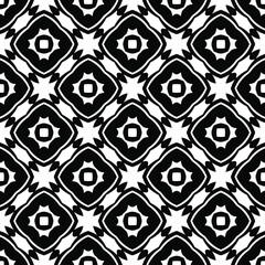 floral seamless pattern background.Geometric ornament for wallpapers and backgrounds. Black and white 

pattern. 