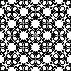 floral seamless pattern background.Geometric ornament for wallpapers and backgrounds. Black and white 

pattern. 