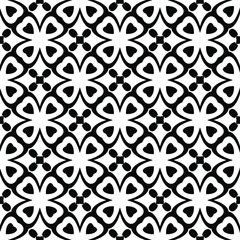 floral seamless pattern background.Geometric ornament for wallpapers and backgrounds. Black and white 

pattern. 