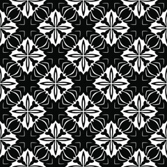 floral seamless pattern background.Geometric ornament for wallpapers and backgrounds. Black and white 

pattern. 
