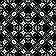 floral seamless pattern background.Geometric ornament for wallpapers and backgrounds. Black and white 

pattern. 