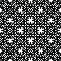 floral seamless pattern background.Geometric ornament for wallpapers and backgrounds. Black and white 

pattern. 