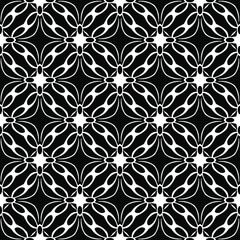 floral seamless pattern background.Geometric ornament for wallpapers and backgrounds. Black and white 

pattern. 