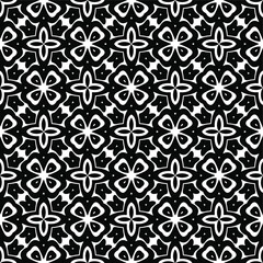 floral seamless pattern background.Geometric ornament for wallpapers and backgrounds. Black and white 

pattern. 
