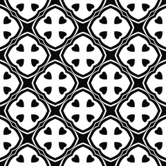 floral seamless pattern background.Geometric ornament for wallpapers and backgrounds. Black and white 

pattern. 