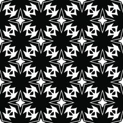 floral seamless pattern background.Geometric ornament for wallpapers and backgrounds. Black and white 

pattern. 