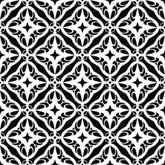 floral seamless pattern background.Geometric ornament for wallpapers and backgrounds. Black and white 

pattern. 