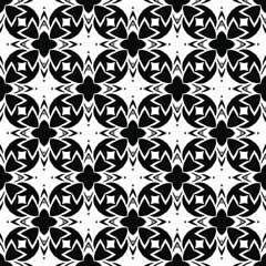 floral seamless pattern background.Geometric ornament for wallpapers and backgrounds. Black and white 

pattern. 