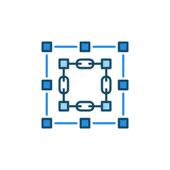 Blockchain Technology vector concept blue modern icon