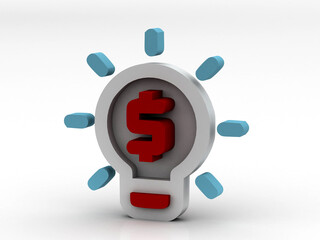 3d illustration of mail folder icon or symbol