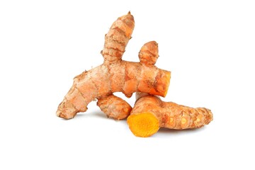 Turmeric (Curcuma longa) isolated on a white background