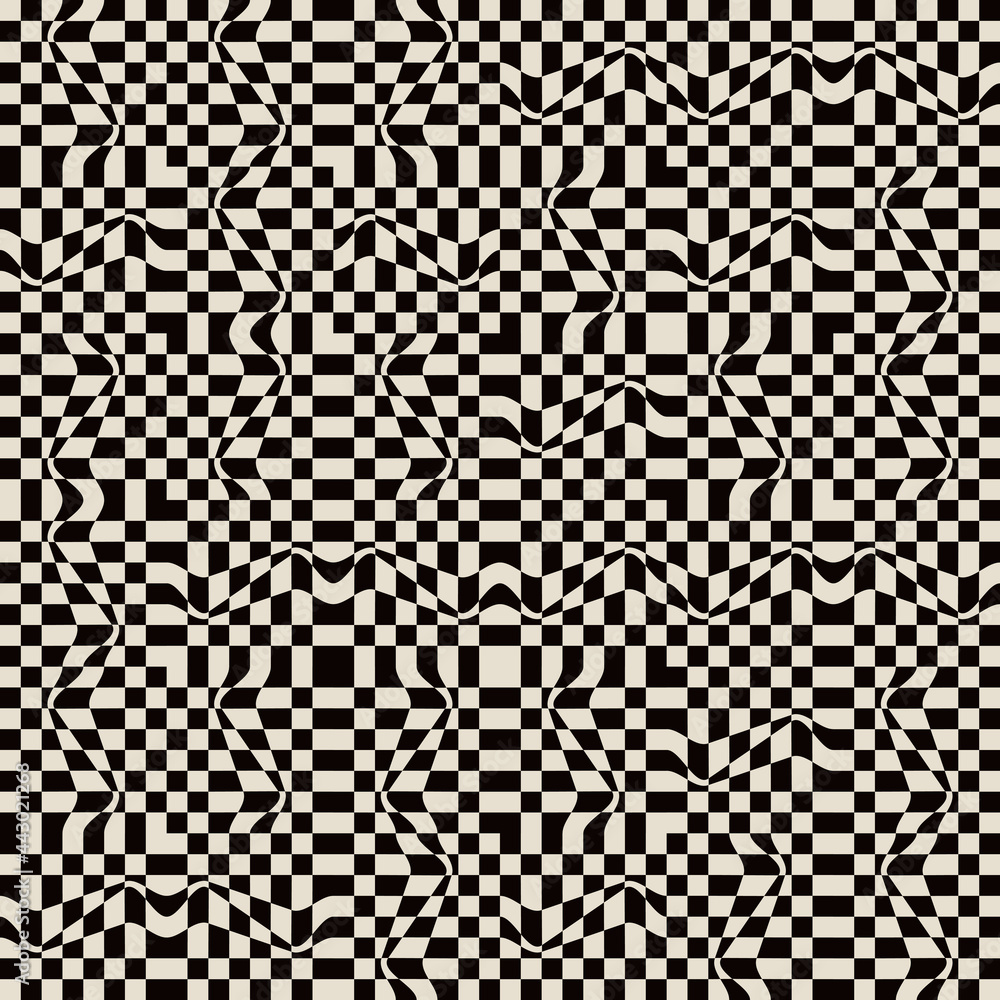 Aufkleber abstract geometric vector pattern with op art effect