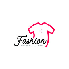 fashion logo design concept. Illustration shirt